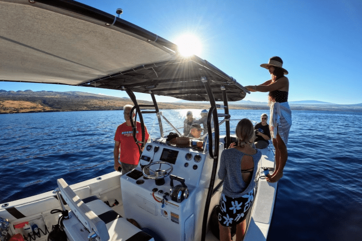 a person standing on a boat in the water